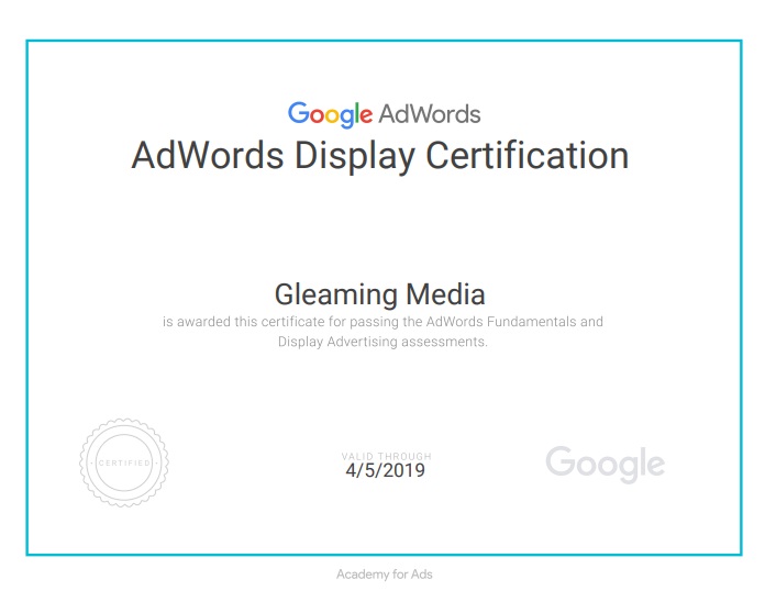 Adword Display Certified