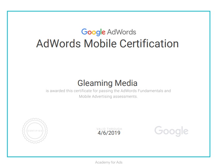 Adword Mobile Certified